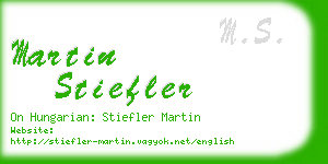 martin stiefler business card
